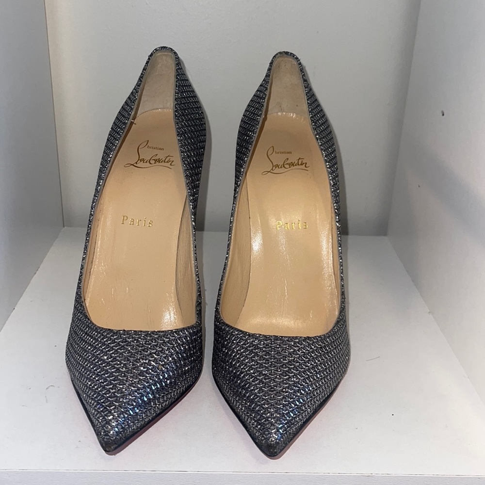 Christian Louboutin Pigalle Follies 100 Glitter Diams 39.5